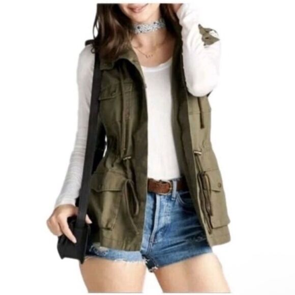 Per Se Army Green Lightweight Utility Vest w/Multiple Pockets (Size: XL) - Picture 1 of 12